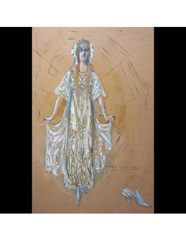 Charles Betout - Dessin du costume de Cendrillon (circa 1890s) Découvrez la collection