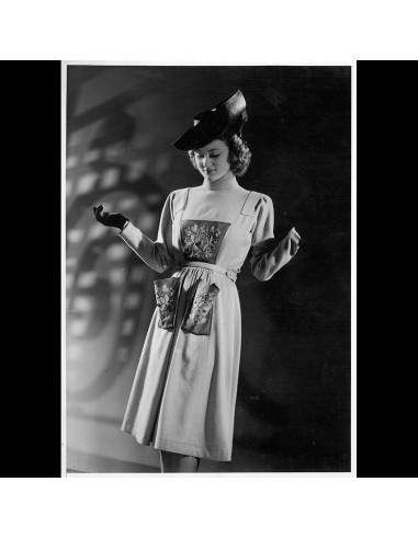 Jeanne Lanvin - Robe brodée - tirage de Philiberte de Flaugergues (1941) Paris Déstockage Promo