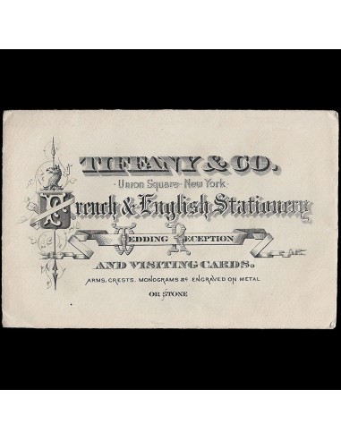 Tiffany & co - Enveloppe publicitaire, Union Square à New York (circa 1870s-1890s) livraison gratuite