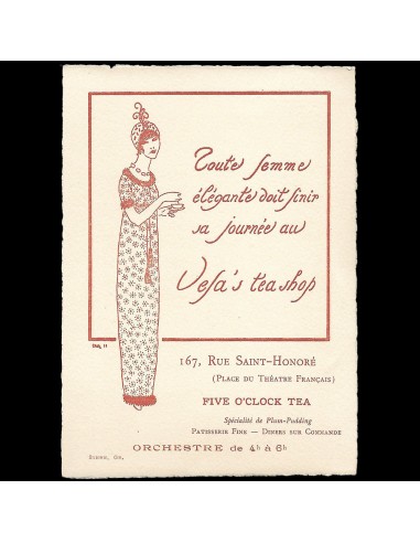 Vefa's tea shop - Carte publicitaire, 167 rue Saint-Honoré à Paris (1911) Les magasins à Paris et en Île-de-France