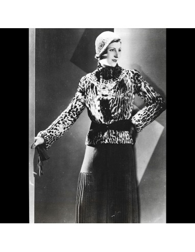 Maggy Rouff - Robe de jersey et veste léopard (1931) livraison et retour toujours gratuits