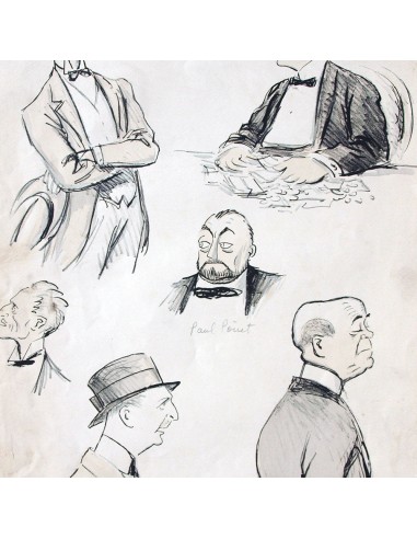 Paul Poiret - caricature de SEM (circa 1920s) des créatures d'habitude