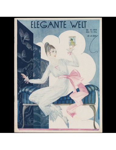 Elegante Welt, n°11, couverture d'A. M. Cay (1919) Economisez 