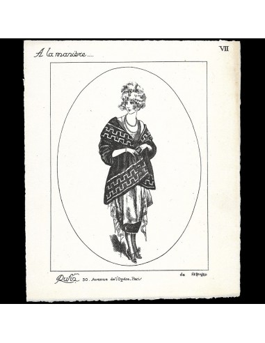 Rufin - A la Manière de Herouard, planche de la maison de couture, 30 avenue de l'Opéra à Paris (circa 1915-1920) meilleur choix