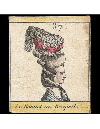 Le Bonnet au Becquot, gravure d'une coiffure (circa 1770-1780) votre restaurant rapide dans 