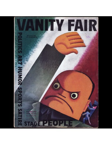 Vanity Fair, octobre 1932, couverture de Covarrubias ou a consommer sur place