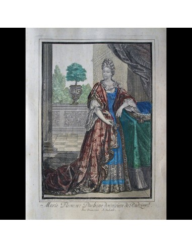 Bonnart - Marie Eleonor, Duchesse douairiere de Radziwil (circa 1690s) rembourrage situé sous