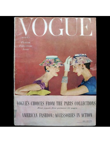 Vogue US (1er mars 1954), couverture de Rutledge Fin de série