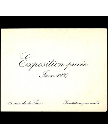 Cartier - Invitation à l'exposition privée (1937) Venez acheter