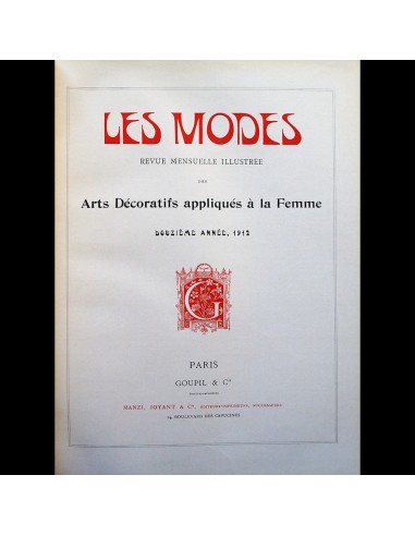 Les Modes - Réunion des 12 numéros de l'année 1912 solde