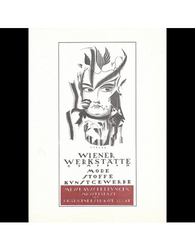 Wiener Werkstätte - Mode, Stoffe, Kunstgewerbe, affiche pour l'exposition du WW par Dagobert Peche (1921) de technologie