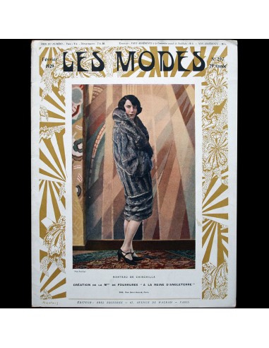 Les Modes n°297 (février 1929), couverture de Reutlinger d'un modèle de A la Reine d'Angleterre Paris Déstockage Promo