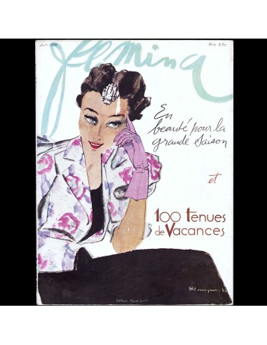 Fémina (juin 1936), couverture de Pierre Mourgue solde