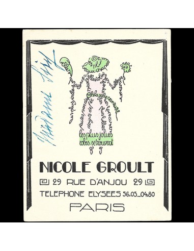 Nicole Groult - Carte illustrée, 29 rue d'Anjou, Paris (1924) du meilleur 