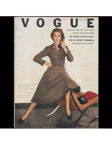 Vogue US (15 August 1951), couverture de Rutledge shop