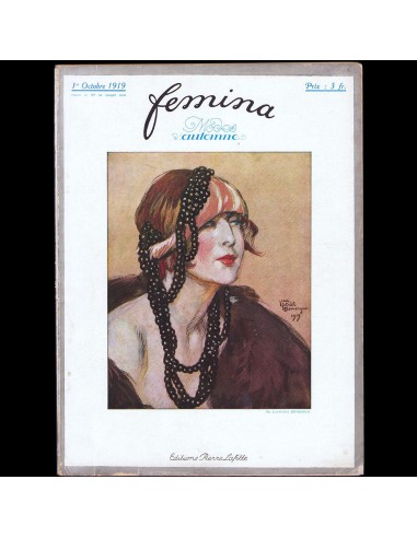 Fémina (octobre 1919), couverture de Jean-Gabriel Domergue pas cher chine