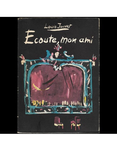 Louis Jouvet - Ecoute mon ami, couverture de Christian Bérard (1952) brillant des détails fins