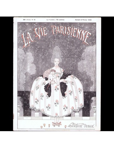 La Vie Parisienne, 2 février 1918, couverture de George Barbier en stock