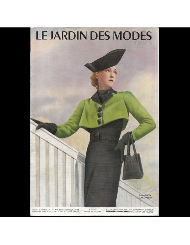 Le Jardin des Modes, n°250, 1er février 1938, ensemble de Schiaparelli ou a consommer sur place