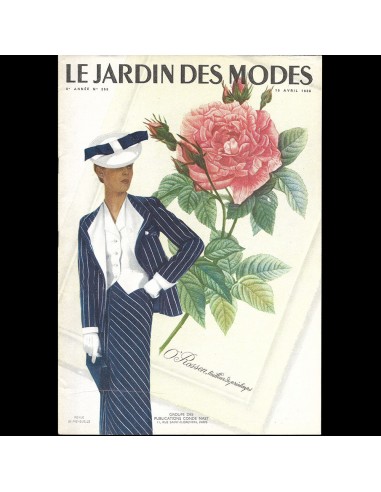 Le Jardin des Modes, n°255, 15 avril 1938, tailleur de O'Rossen sélection de produits