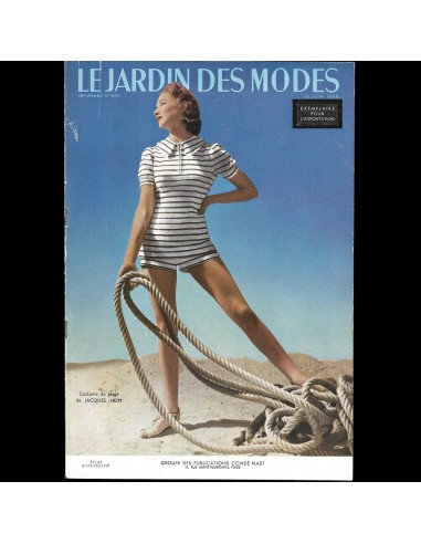 Le Jardin des Modes, n°259, 15 juin 1938, Costume de plage de Jacques Heim sur le site 