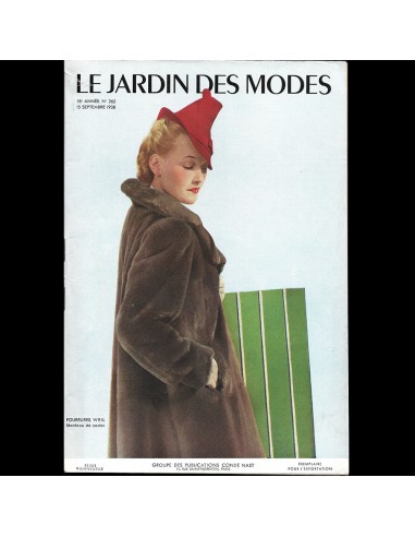 Le Jardin des Modes, n°265, 15 septembre 1938, Manteau des Fourrures Weil de pas cher