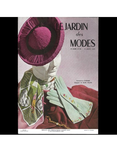 Le Jardin des Modes, n°276, 1er mars 1939, Accessoires d'Hermès livraison et retour toujours gratuits