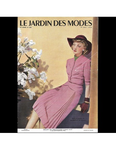 Le Jardin des Modes, n°280, 1er mai 1939, Robe et chapeau de Madeleine de Rauch commande en ligne