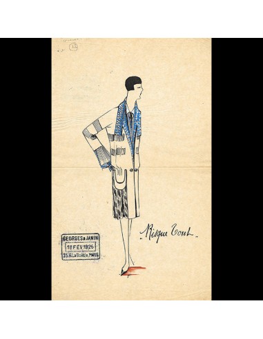 Georges & Janin - Risque tout, dessin de robe (1926) prix pour 