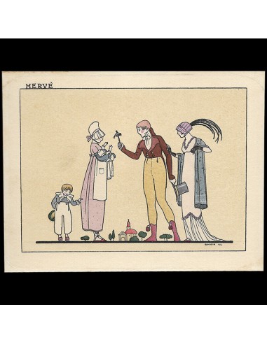 George Barbier - Le Hochet, composition pour les Chocolats Foucher (1914) JUSQU'A -70%! 