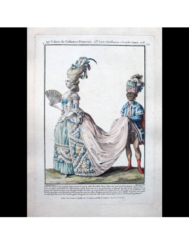 Gallerie des Modes et Costumes Français, gravure n° T 109, Dame de qualité (1779) sur le site 