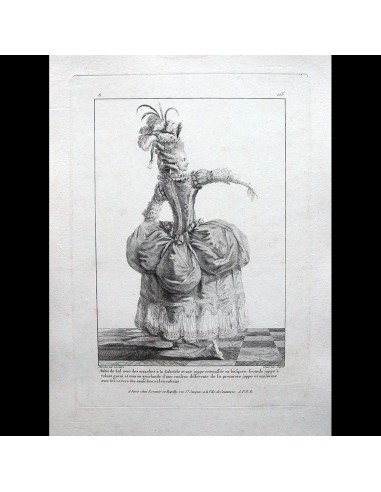 Gallerie des Modes et Costumes Français, 1778-1787, gravure n° S 105, Habit de Bal (1779) 2 - 3 jours ouvrés.