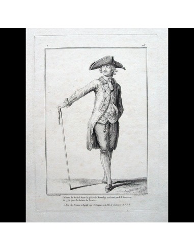 Gallerie des Modes et Costumes Français, gravure n° S 108, Costume de Stukeli (1779) votre restaurant rapide dans 