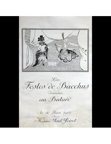 Paul Poiret - Les Festes de Bacchus données au Butard, invitation (1912) Par le système avancé 