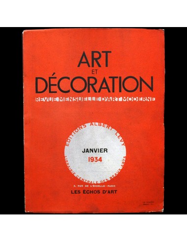 Art et décoration, janvier 1934 Fin de série