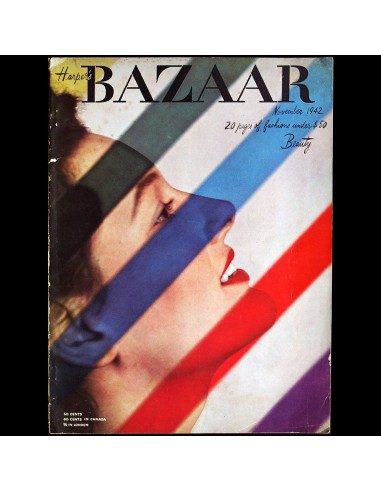 Harper's Bazaar (1942, novembre), couverture d'Erwin Blumenfeld Venez découvrir notre 